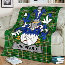 Scottish Sheppard Coat of Arms Family Crest Ireland Blanket Irish National Tartan Irish County Blanket