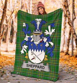 Scottish Sheppard Coat of Arms Family Crest Ireland Blanket Irish National Tartan Irish County Blanket