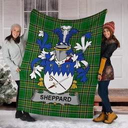 Scottish Sheppard Coat of Arms Family Crest Ireland Blanket Irish National Tartan Irish County Blanket