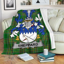 Scottish Sheppard Coat of Arms Family Crest Ireland Blanket Irish National Tartan Irish County Blanket