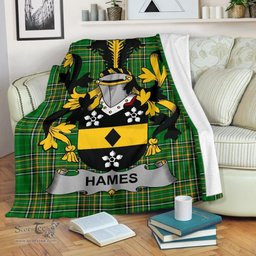 Scottish Hames Coat of Arms Family Crest Ireland Blanket Irish National Tartan Irish County Blanket