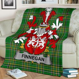 Scottish Finnegan or O'Finnegan Coat of Arms Family Crest Ireland Blanket Irish National Tartan Irish County Blanket