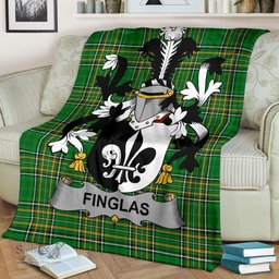 Scottish Finglas Coat of Arms Family Crest Ireland Blanket Irish National Tartan Irish County Blanket