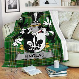 Scottish Finglas Coat of Arms Family Crest Ireland Blanket Irish National Tartan Irish County Blanket