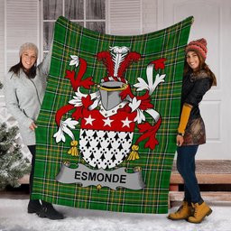 Scottish Esmonde Coat of Arms Family Crest Ireland Blanket Irish National Tartan Irish County Blanket