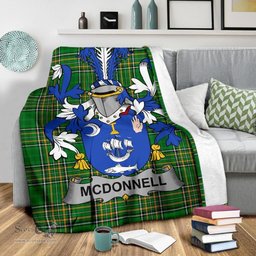 Scottish McDonnell Coat of Arms Family Crest Ireland Blanket Irish National Tartan Irish County Blanket