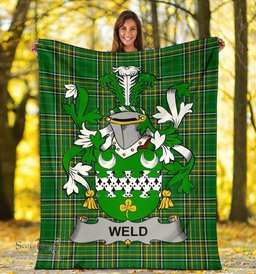 Scottish Weld Coat of Arms Family Crest Ireland Blanket Irish National Tartan Irish County Blanket