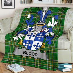 Scottish Blood Coat of Arms Family Crest Ireland Blanket Irish National Tartan Irish County Blanket