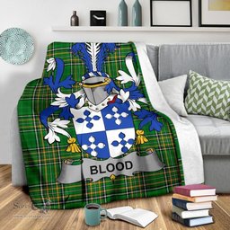 Scottish Blood Coat of Arms Family Crest Ireland Blanket Irish National Tartan Irish County Blanket