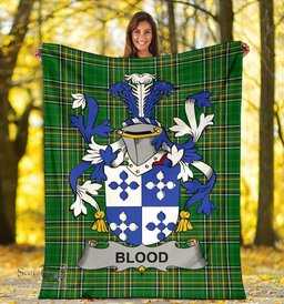 Scottish Blood Coat of Arms Family Crest Ireland Blanket Irish National Tartan Irish County Blanket