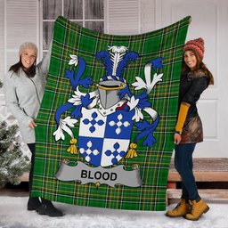 Scottish Blood Coat of Arms Family Crest Ireland Blanket Irish National Tartan Irish County Blanket