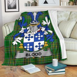 Scottish Blood Coat of Arms Family Crest Ireland Blanket Irish National Tartan Irish County Blanket