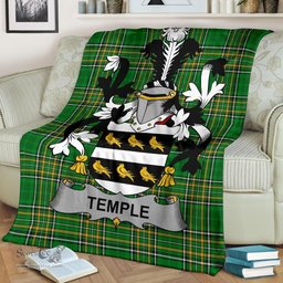 Scottish Temple Coat of Arms Family Crest Ireland Blanket Irish National Tartan Irish County Blanket