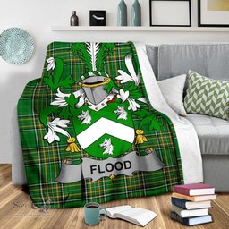 Scottish Flood Coat of Arms Family Crest Ireland Blanket Irish National Tartan Irish County Blanket