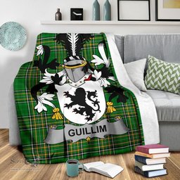 Scottish Guillim Coat of Arms Family Crest Ireland Blanket Irish National Tartan Irish County Blanket