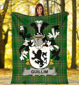 Scottish Guillim Coat of Arms Family Crest Ireland Blanket Irish National Tartan Irish County Blanket
