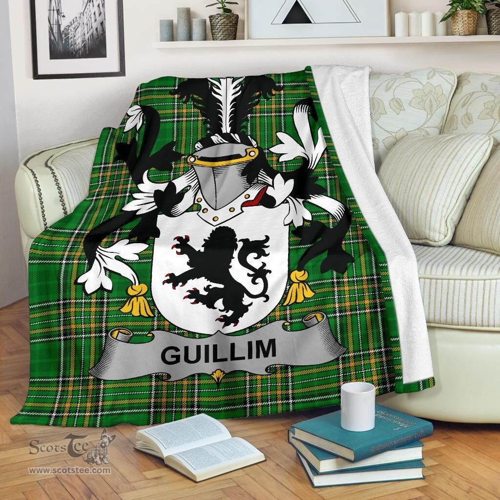Scottish Guillim Coat of Arms Family Crest Ireland Blanket Irish National Tartan Irish County Blanket