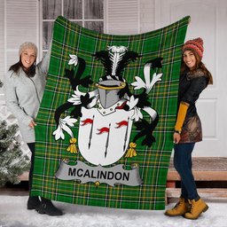 Scottish McAlindon or McAlindem Coat of Arms Family Crest Ireland Blanket Irish National Tartan Irish County Blanket