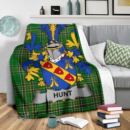 Scottish Hunt Coat of Arms Family Crest Ireland Blanket Irish National Tartan Irish County Blanket