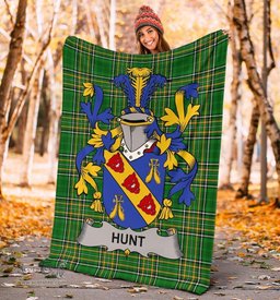 Scottish Hunt Coat of Arms Family Crest Ireland Blanket Irish National Tartan Irish County Blanket