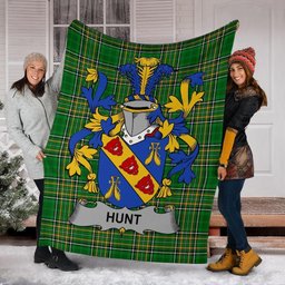 Scottish Hunt Coat of Arms Family Crest Ireland Blanket Irish National Tartan Irish County Blanket