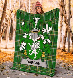 Scottish Dargan or McDeargan Coat of Arms Family Crest Ireland Blanket Irish National Tartan Irish County Blanket