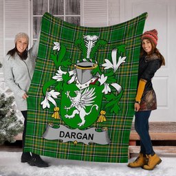 Scottish Dargan or McDeargan Coat of Arms Family Crest Ireland Blanket Irish National Tartan Irish County Blanket