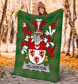 Scottish Yelverton Coat of Arms Family Crest Ireland Blanket Irish National Tartan Irish County Blanket