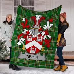 Scottish Tipper Coat of Arms Family Crest Ireland Blanket Irish National Tartan Irish County Blanket