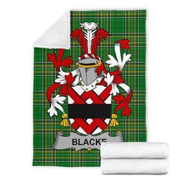 Scottish Blacke Coat of Arms Family Crest Ireland Blanket Irish National Tartan Irish County Blanket