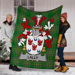 Scottish Lally or O'Mullally Coat of Arms Family Crest Ireland Blanket Irish National Tartan Irish County Blanket