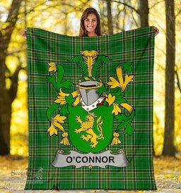 Scottish Connor or O'Connor (Kerry) Coat of Arms Family Crest Ireland Blanket Irish National Tartan Irish County Blanket