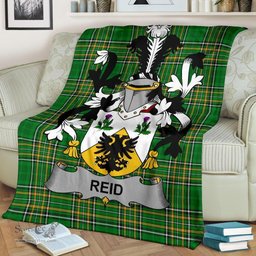 Scottish Reid Coat of Arms Family Crest Ireland Blanket Irish National Tartan Irish County Blanket