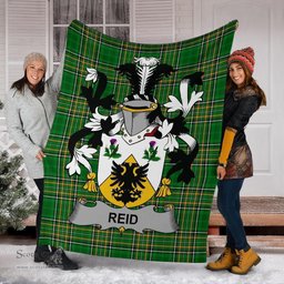 Scottish Reid Coat of Arms Family Crest Ireland Blanket Irish National Tartan Irish County Blanket