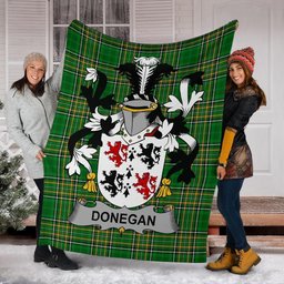 Scottish Donegan or O'Donagan Coat of Arms Family Crest Ireland Blanket Irish National Tartan Irish County Blanket