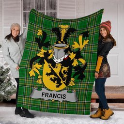 Scottish Francis Coat of Arms Family Crest Ireland Blanket Irish National Tartan Irish County Blanket