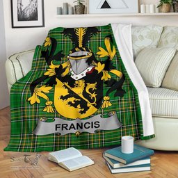 Scottish Francis Coat of Arms Family Crest Ireland Blanket Irish National Tartan Irish County Blanket