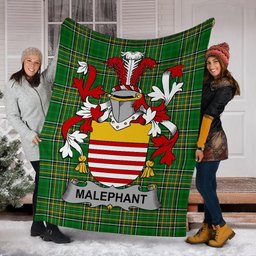 Scottish Malaphant Coat of Arms Family Crest Ireland Blanket Irish National Tartan Irish County Blanket