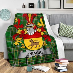Scottish Uniacke Coat of Arms Family Crest Ireland Blanket Irish National Tartan Irish County Blanket