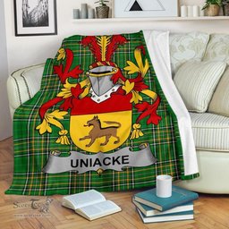 Scottish Uniacke Coat of Arms Family Crest Ireland Blanket Irish National Tartan Irish County Blanket