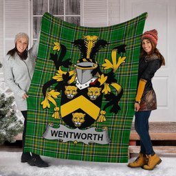 Scottish Wentworth Coat of Arms Family Crest Ireland Blanket Irish National Tartan Irish County Blanket