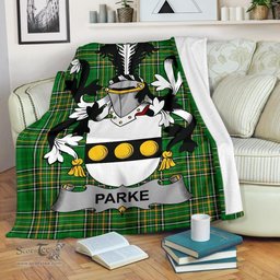 Scottish Parke Coat of Arms Family Crest Ireland Blanket Irish National Tartan Irish County Blanket
