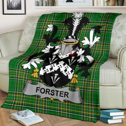 Scottish Forster Coat of Arms Family Crest Ireland Blanket Irish National Tartan Irish County Blanket