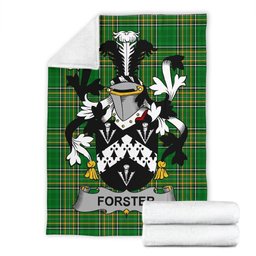 Scottish Forster Coat of Arms Family Crest Ireland Blanket Irish National Tartan Irish County Blanket