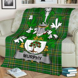 Scottish Murphy (Wexford) Coat of Arms Family Crest Ireland Blanket Irish National Tartan Irish County Blanket