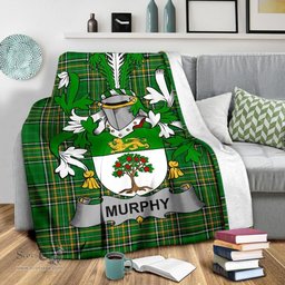 Scottish Murphy (Wexford) Coat of Arms Family Crest Ireland Blanket Irish National Tartan Irish County Blanket