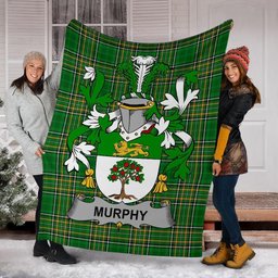 Scottish Murphy (Wexford) Coat of Arms Family Crest Ireland Blanket Irish National Tartan Irish County Blanket