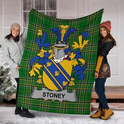 Scottish Stoney Coat of Arms Family Crest Ireland Blanket Irish National Tartan Irish County Blanket