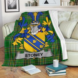 Scottish Stoney Coat of Arms Family Crest Ireland Blanket Irish National Tartan Irish County Blanket