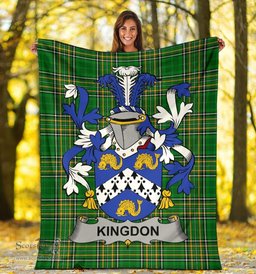 Scottish Kingdon Coat of Arms Family Crest Ireland Blanket Irish National Tartan Irish County Blanket